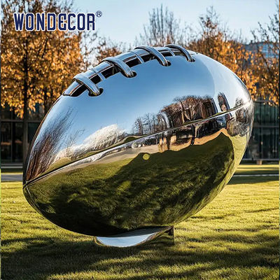 Outdoor School Large-Scale Metal Landscape Rugby Stainless Steel Sculpture