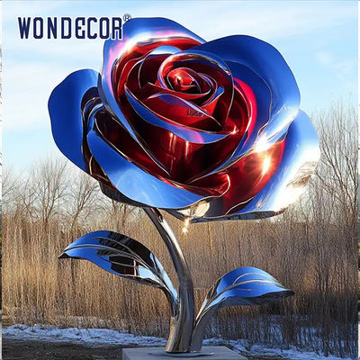 Large-Scale Mirror Polished Corrosion Resistant Stainless Steel Sculpture for Outdoor Garden Metal Art